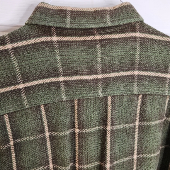 St John's Bay Vintage Green/Tan /Brown Plaid Shirt Men's XL Tall - Picture 9 of 12